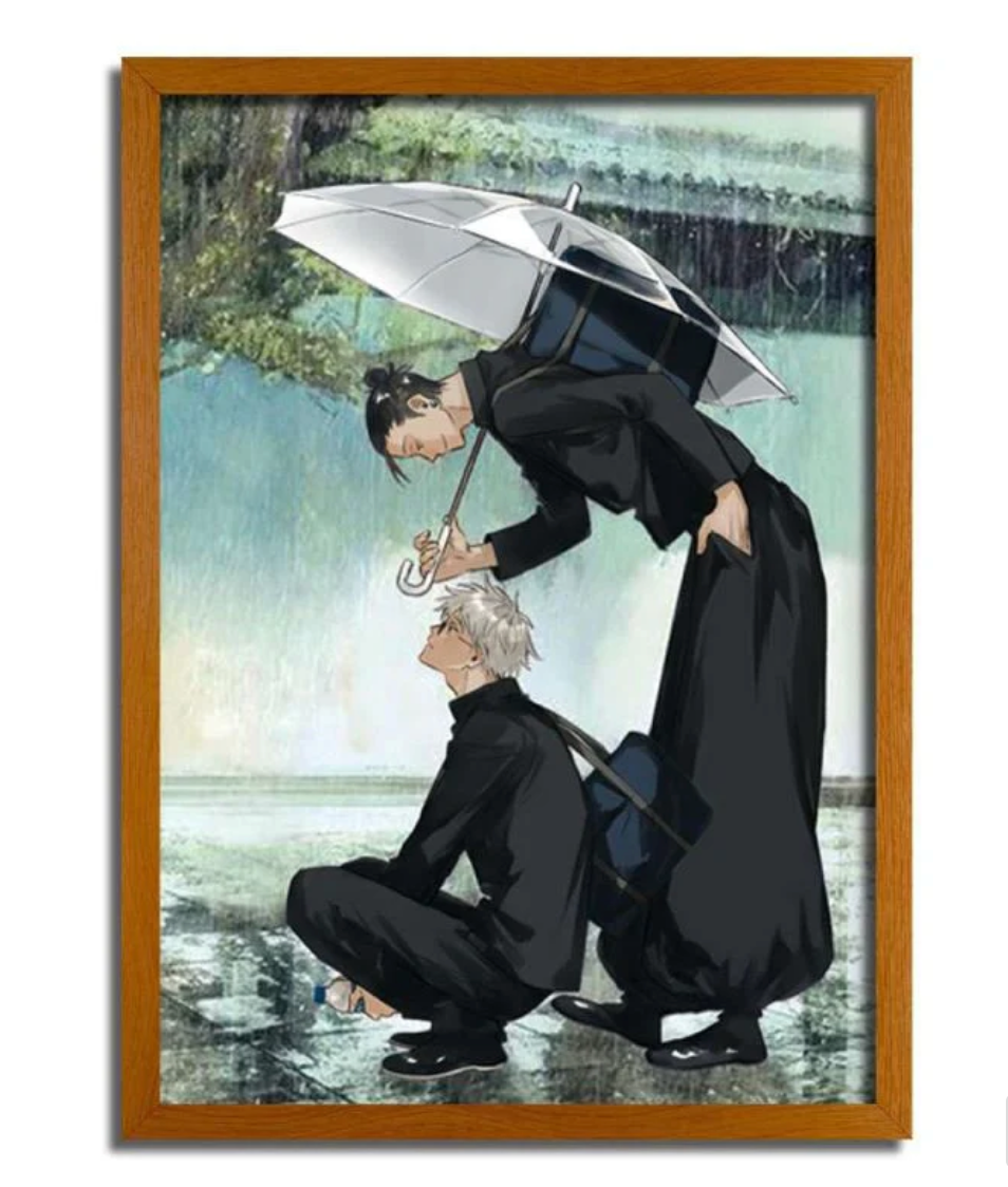 Peinture à LED "Jujutsu Kaisen" Scène de parapluie